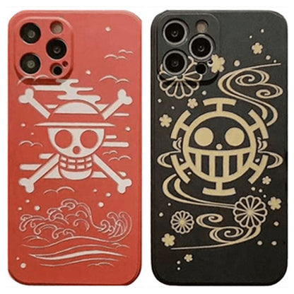 Luffy/Law iPhone silicone crash-resistant phone case