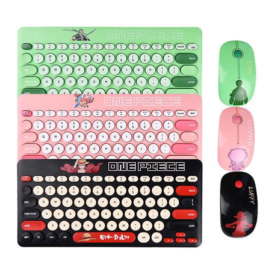 Luffy/Zoro/Chopper wireless bluetooth keyboard and mouse suite