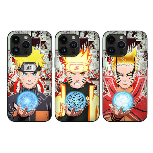 Uzumaki/Luffy/Tanjirou 3D variation Apple silicone crash-resistant phone case