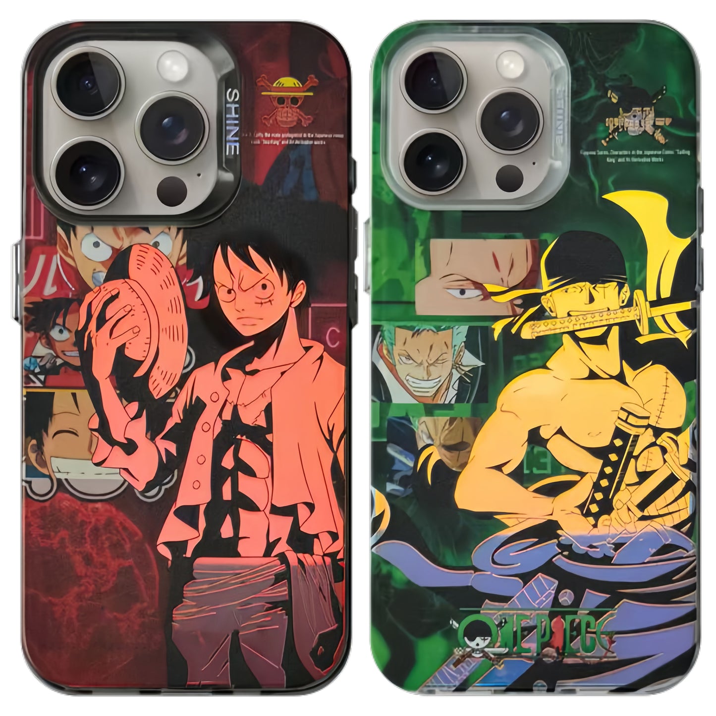 Luffy/Zoro iPhone silicone crash-resistant phone case