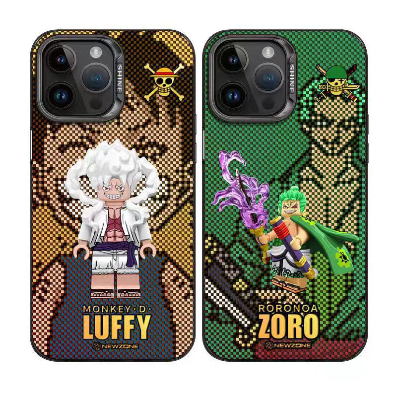 Luffy/Zoro iPhone silicone crash-resistant phone case