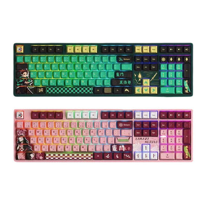 Tanjirou/Nezuko Mechanical Keyboard Three-mode wireless RGB backlit gaming esports Keyboard