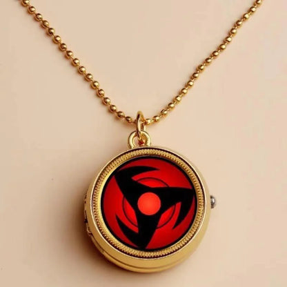 Kakashi and characters related to the unique shape, Sharingan pocket watch.