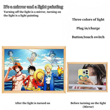 Luffy/Zoro/Sanji can be used as mirrors and decorative paintings light painting