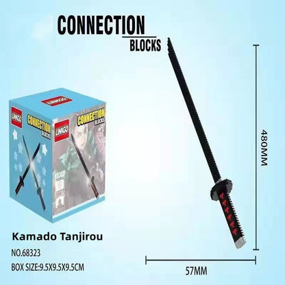 Kamado Tanjirou Toy model size particle assembly block (300-400PCS)