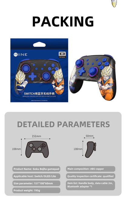 Goku/Vegeta Sensitive play gamepad, precise control, comfortable grip, enjoy the passion of the game