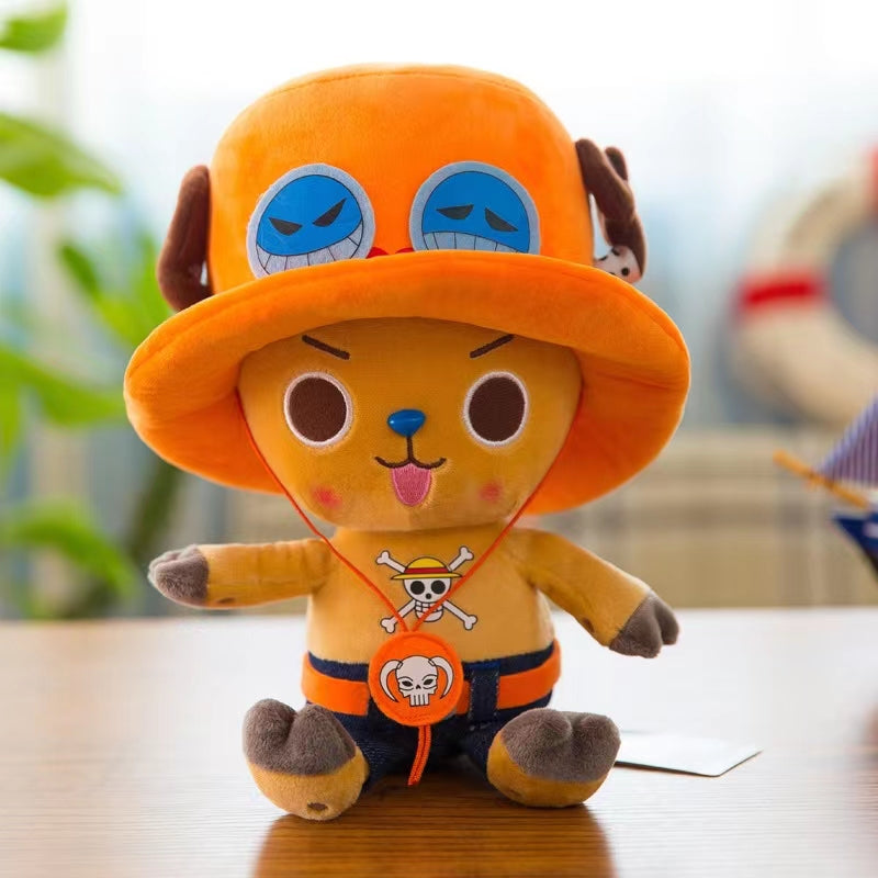 Luffy/Chopper/Ace/Sabo modelling lovely cartoon plush dolls toys