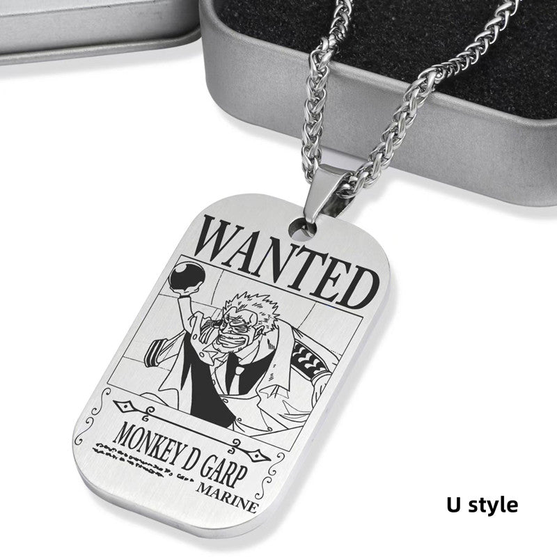 Luffy/Zoro/Nami/Sanji Titanium Character Bounty Necklace