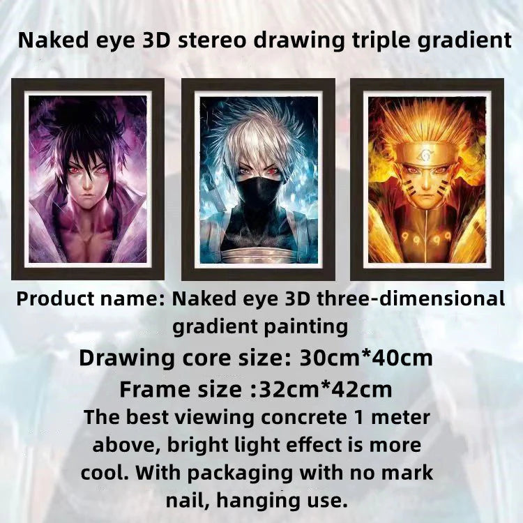 Uzumaki/Sasuke/Kakashi Hd 3d gradient decorative painting cool moving painting characters