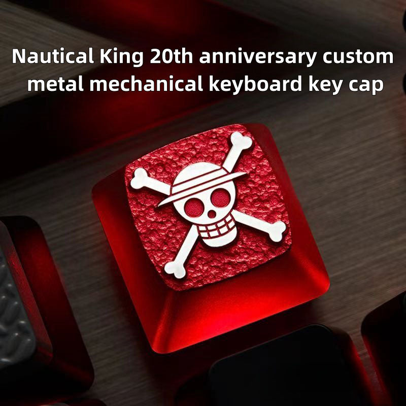 Luffy/Zoro role logo metal keyboard cap