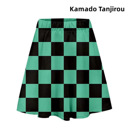 tanjiro/nezuko Comfortable soft skirt with character pattern