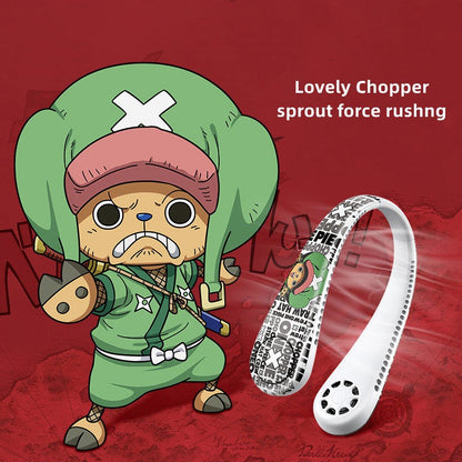 Luffy/Chopper character modeling suspend neck air fan