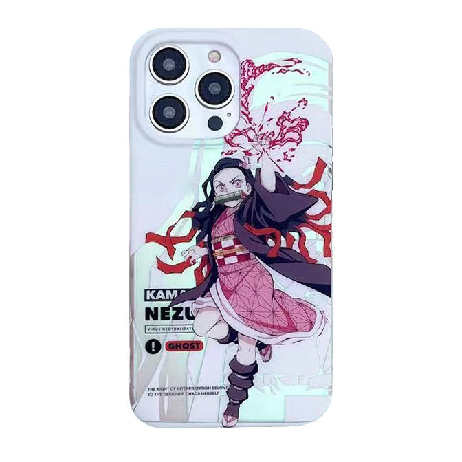 Tanjirou/Nezuko Apple exquisite Trend Silicone Anti-collision phone case