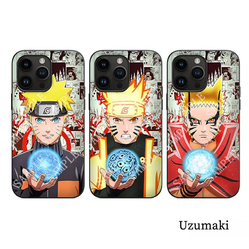 Uzumaki/Luffy/Tanjirou 3D variation Apple silicone crash-resistant phone case