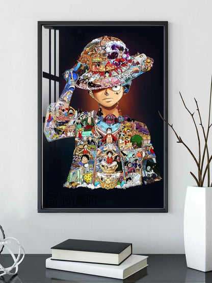 Monkey D. Luffy modelling LED lights bring mural（60*47cm）