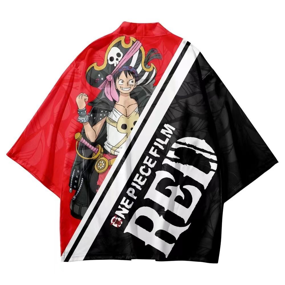 Luffy/Shanks/Law/Hancock/Uta figure printing short sleeve shorts suits