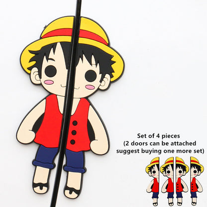 Luffy/Zoro lovely car door PVC strong crashproof stickers