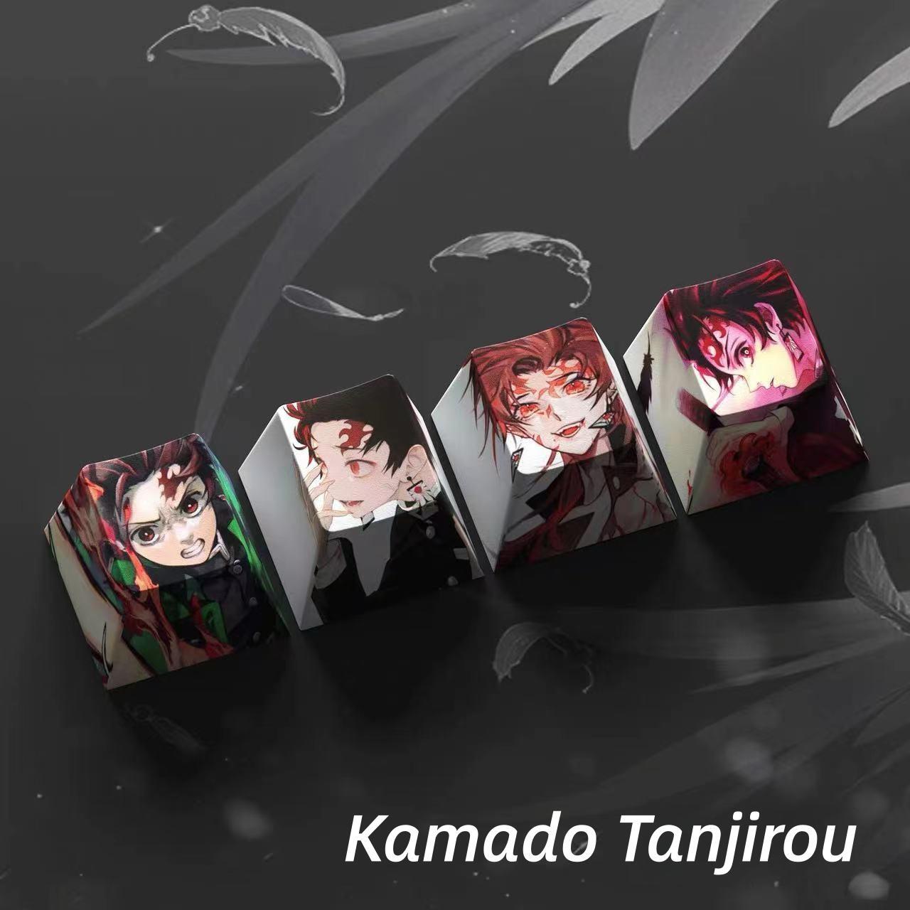 Nezuko/Tanjirou/Tokitou Muichirou Creative transparent cute mechanical keyboard cap