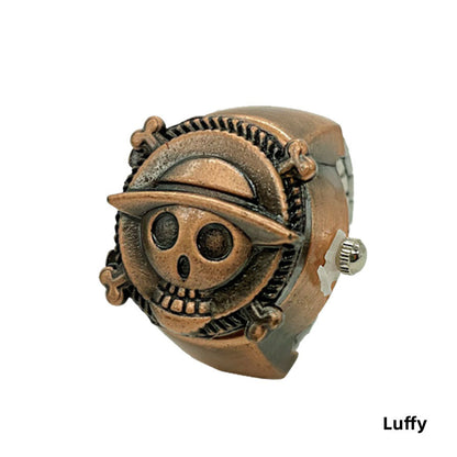 Luffy ring modelling retro fashion creative contracted clamshell ring watches