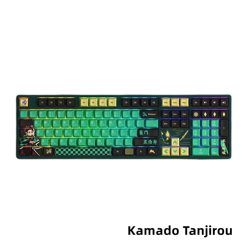 Tanjirou/Nezuko Mechanical Keyboard Three-mode wireless RGB backlit gaming esports Keyboard