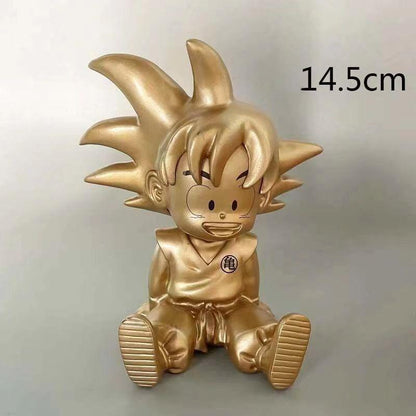 Goku character model small piggy bank