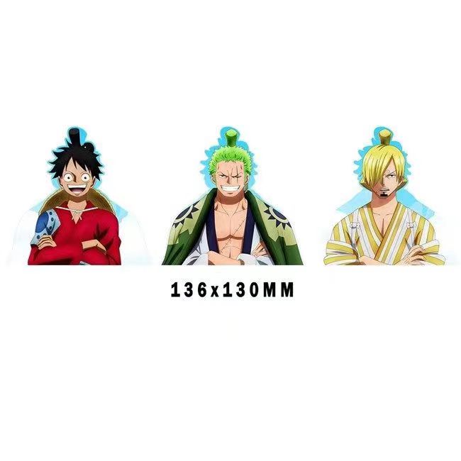 Luffy/Zoro/Nami 3D gradient stickers