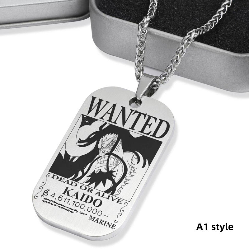 Luffy/Zoro/Nami/Sanji Titanium Character Bounty Necklace