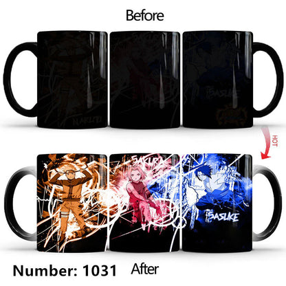 Uzumaki/Sasuke Color-Changing Mug Ceramic Heated Water Gradient Magic Coffee Mug cup