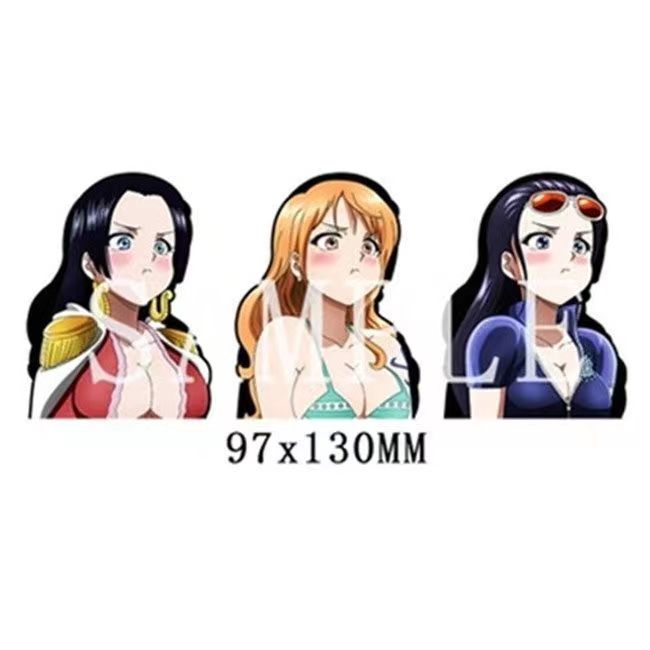 Luffy/Zoro/Nami 3D gradient stickers