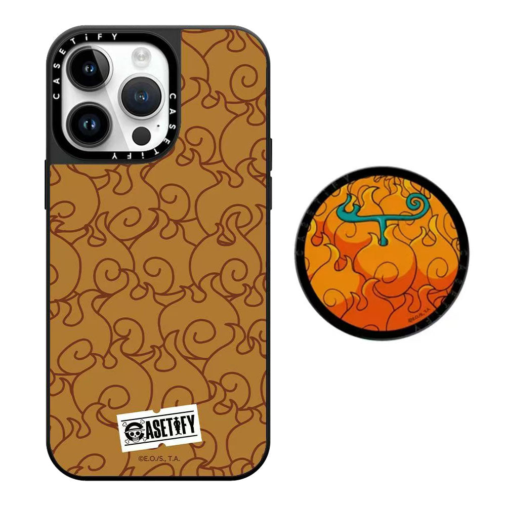 Luffy/Ace Demon fruit iPhone silicone crash-resistant phone case