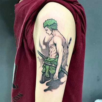 Zoro Character Tattoo - Transform into an anime character in one second