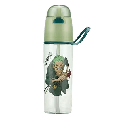 Luffy/Zoro/Chopper Sports water bottle Plastic water bottle Spray straw water bottle