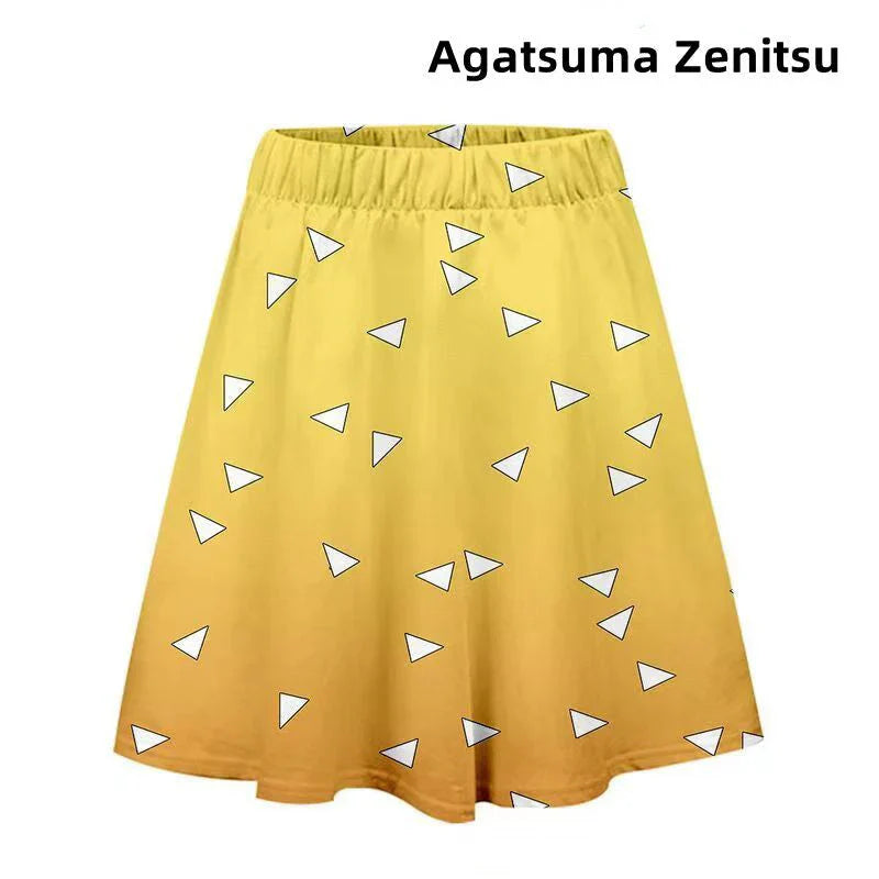 tanjiro/nezuko Comfortable soft skirt with character pattern