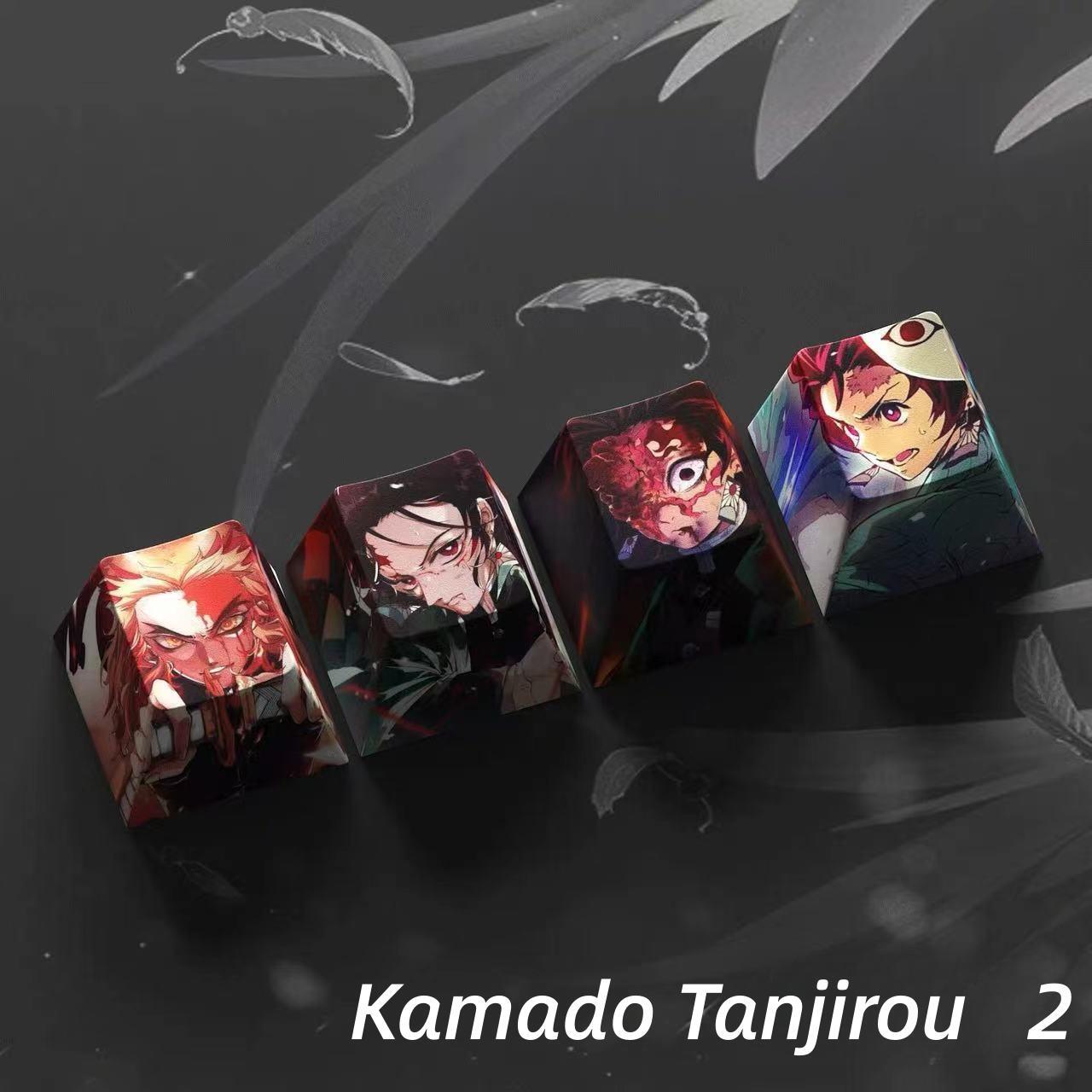 Nezuko/Tanjirou/Tokitou Muichirou Creative transparent cute mechanical keyboard cap