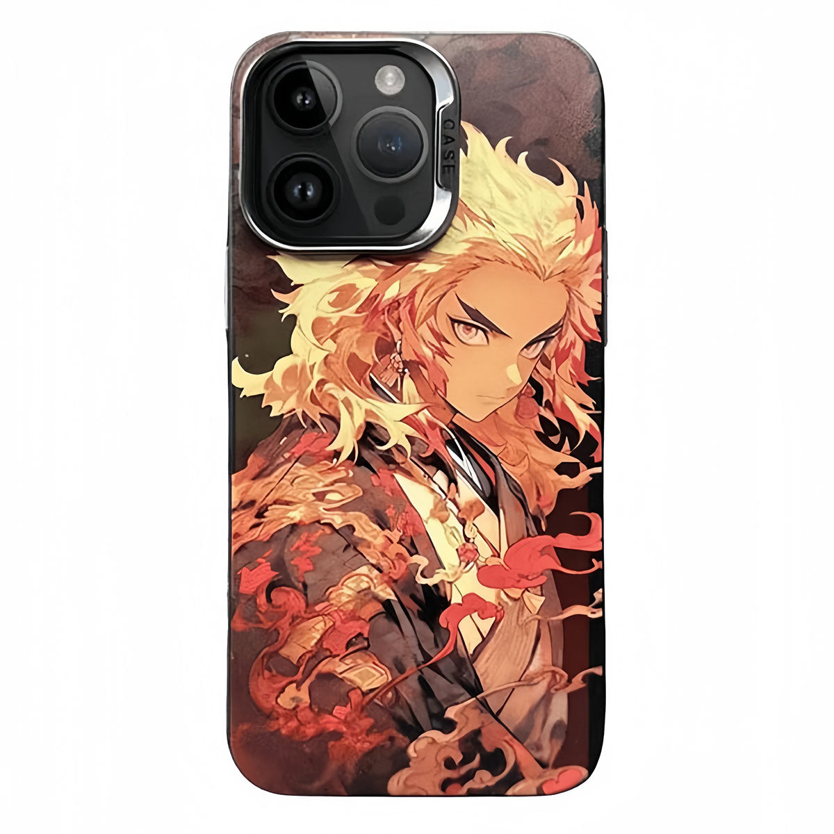 Super handsome cool phone cases with Kamado Tanjirou and Rengoku Kyoujurou patterns