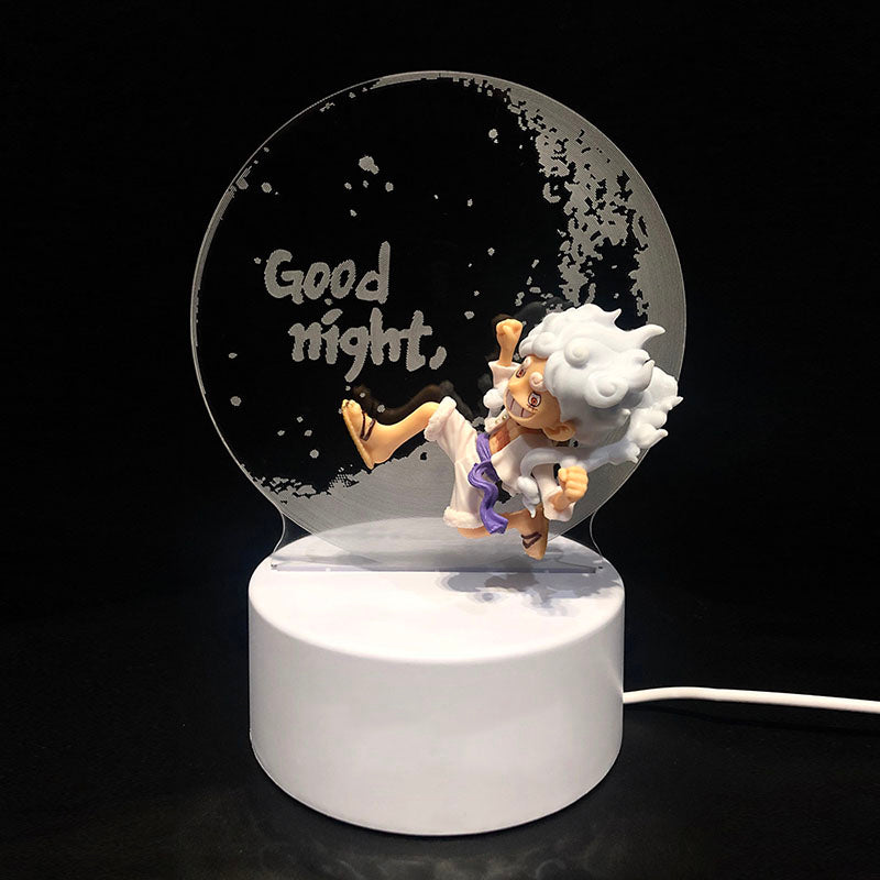 Nika Luffy Moon Night Light with Nika Luffy small hand tricolor change creative unlimited