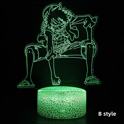 Luffy/Zoro/Sanji Acrylic Panel Character Night Lights