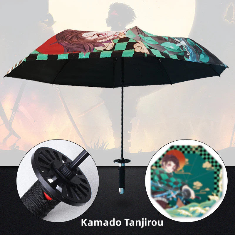 Kamado Tanjirou cool hilt umbrella that folds