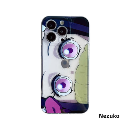 Nezuko/Tanjirou Apple silicone crash-resistant phone case