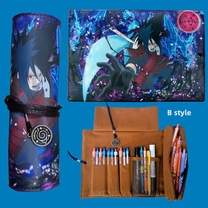 Itachi/Sasuke role high definition pattern Printing handsome cartoon scrolls creative pen bag