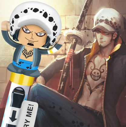 Luffy/Ace/Sabo character model ballpoint pen with changeable face