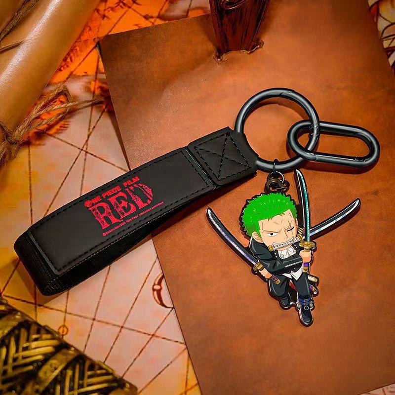 Luffy/Zoro/Shanks/Nami RED cool keychain accessory BLIND BOX