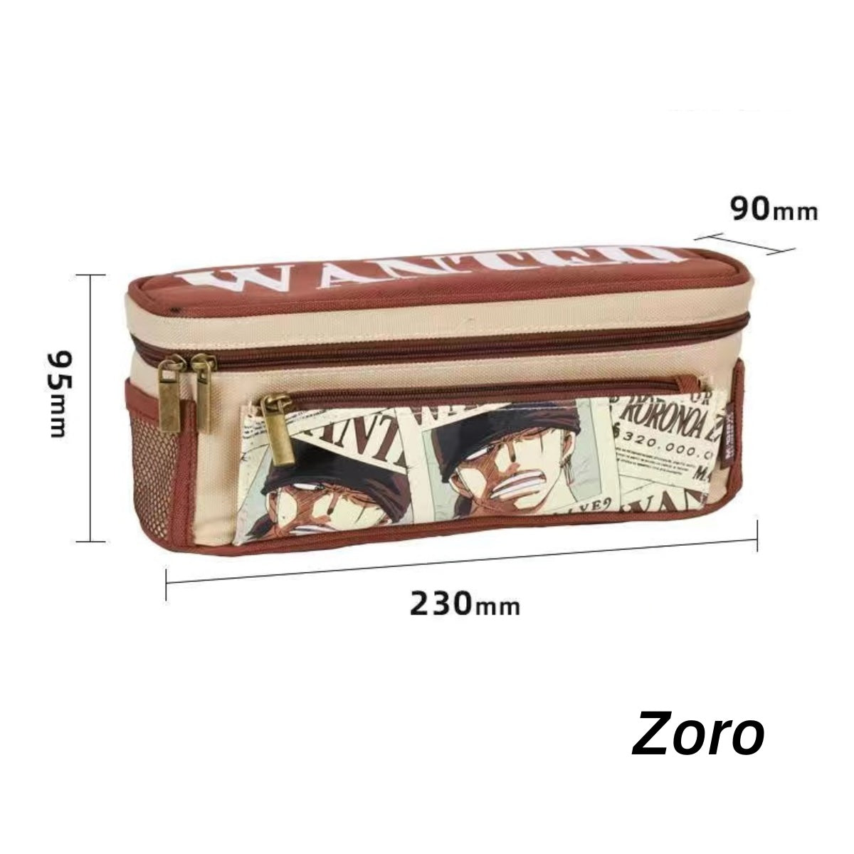 Luffy/Chopper/Zoro/Sanji figure pen bag with sufficient capacity