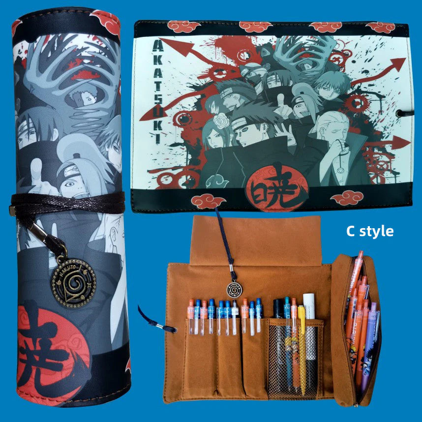 Itachi/Sasuke role high definition pattern Printing handsome cartoon scrolls creative pen bag