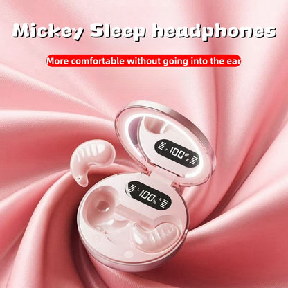 Mickey/Minnie Bluetooth Wireless Sleep Headphones, Soft and Comfortable, Sleep Aid Noise Reduction, Enjoy Tranquil Dreams, Portable Lighted Makeup Mirror