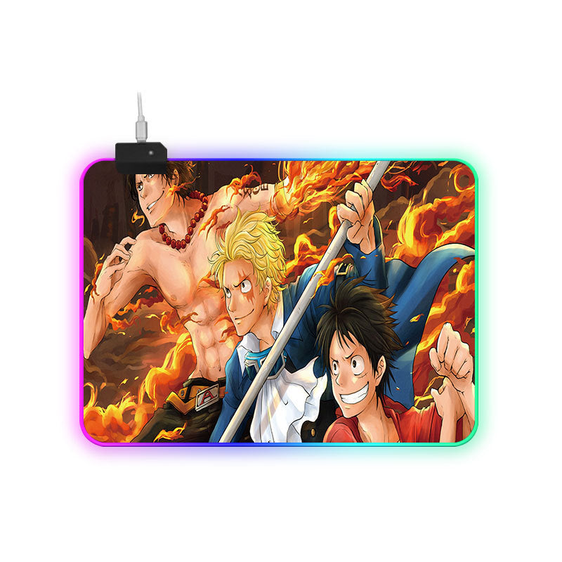 Luffy Cool LED Color Changing Thickened Mouse Pad with Seven Colors