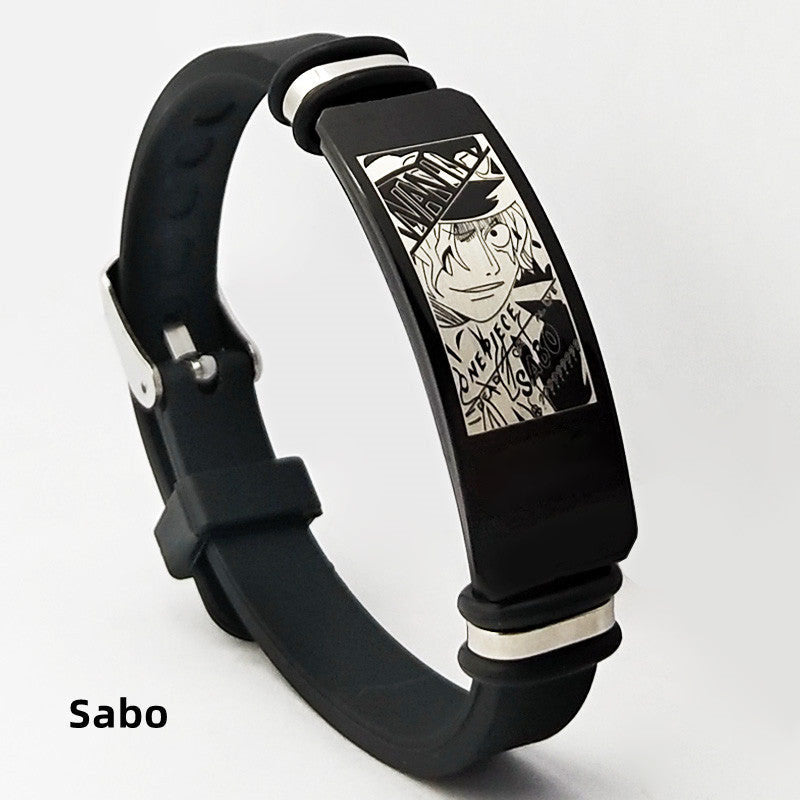 Luffy/Zoro/Ace figure print fashion bracelet