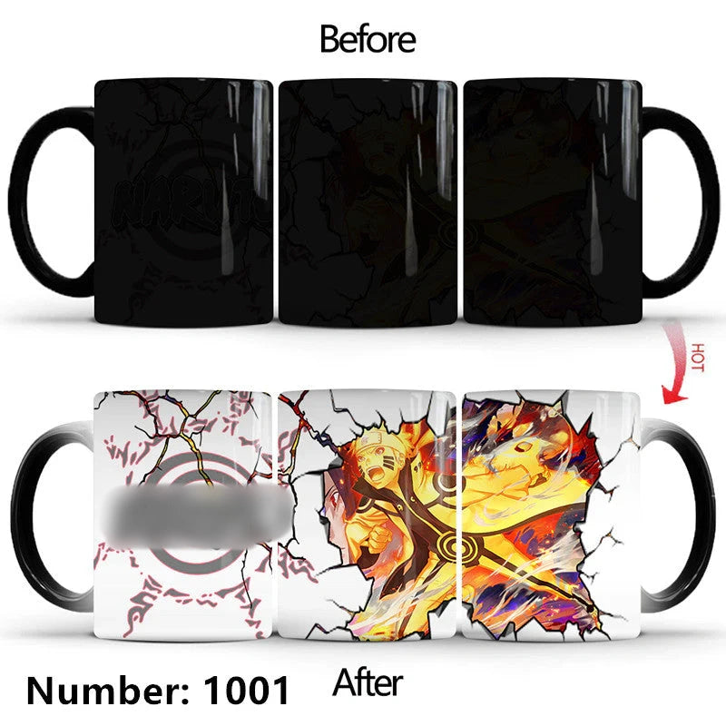 Uzumaki/Sasuke Color-Changing Mug Ceramic Heated Water Gradient Magic Coffee Mug cup