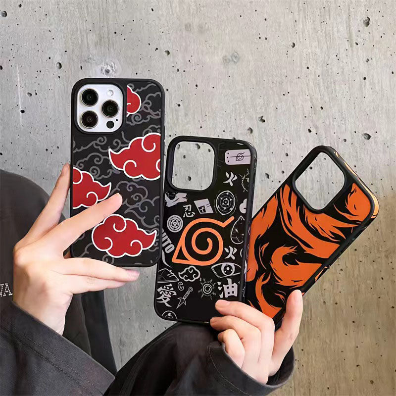 Kurama/Akatsuki iPhone silicone crash-resistant phone case