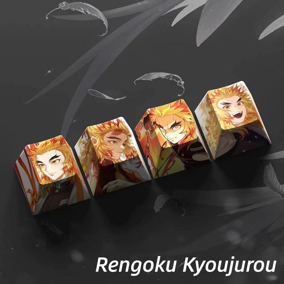 Nezuko/Tanjirou/Tokitou Muichirou Creative transparent cute mechanical keyboard cap